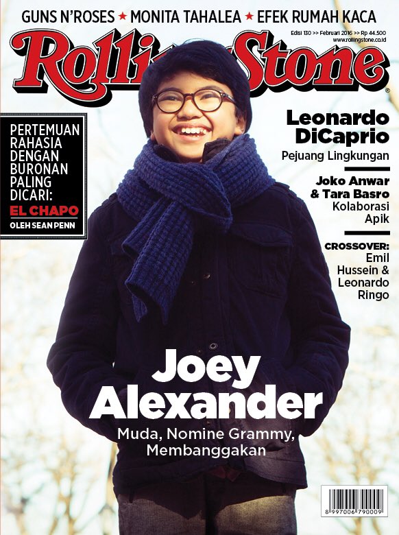 AdibHidayat's tweet photo. Cover story @RollingStoneINA Februari, @_JoeyAlexander! Anak Indonesia usia 12 tahun peraih 2 nominasi @TheGRAMMYs https://t.co/LZMelCcTz3