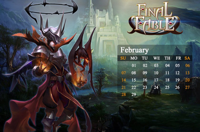 FinalFableEN's tweet photo. NEW FINAL FABLE CALENDAR! https://t.co/9sniI8JKrD