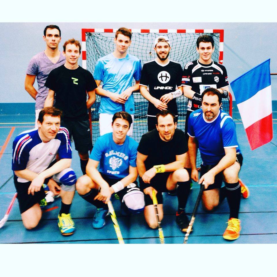 La #France du #floorball soutient les Bleus ! French fans are ready for #WFCQ2016 ! #TousBleus