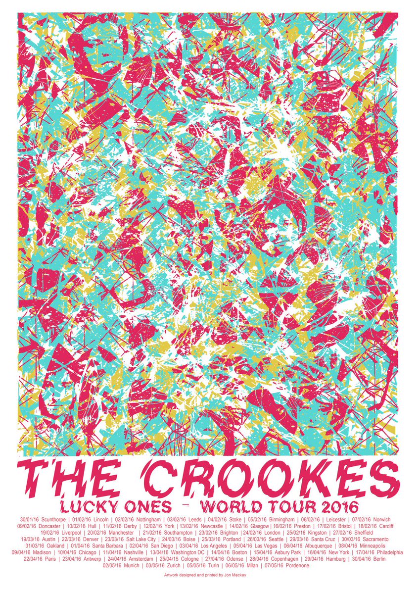 The Crookes – gig poster jonmmackay.wordpress.com/2016/01/29/the…