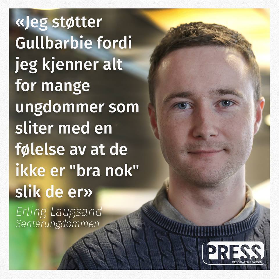 .<a href="/erlinglaugsand/">Erling Laugsand</a> i <a href="/Senterungdommen/">Senterungdommen</a> støtter #gullbarbie. Det er fem dager igjen å stemme på! gullbarbie.no