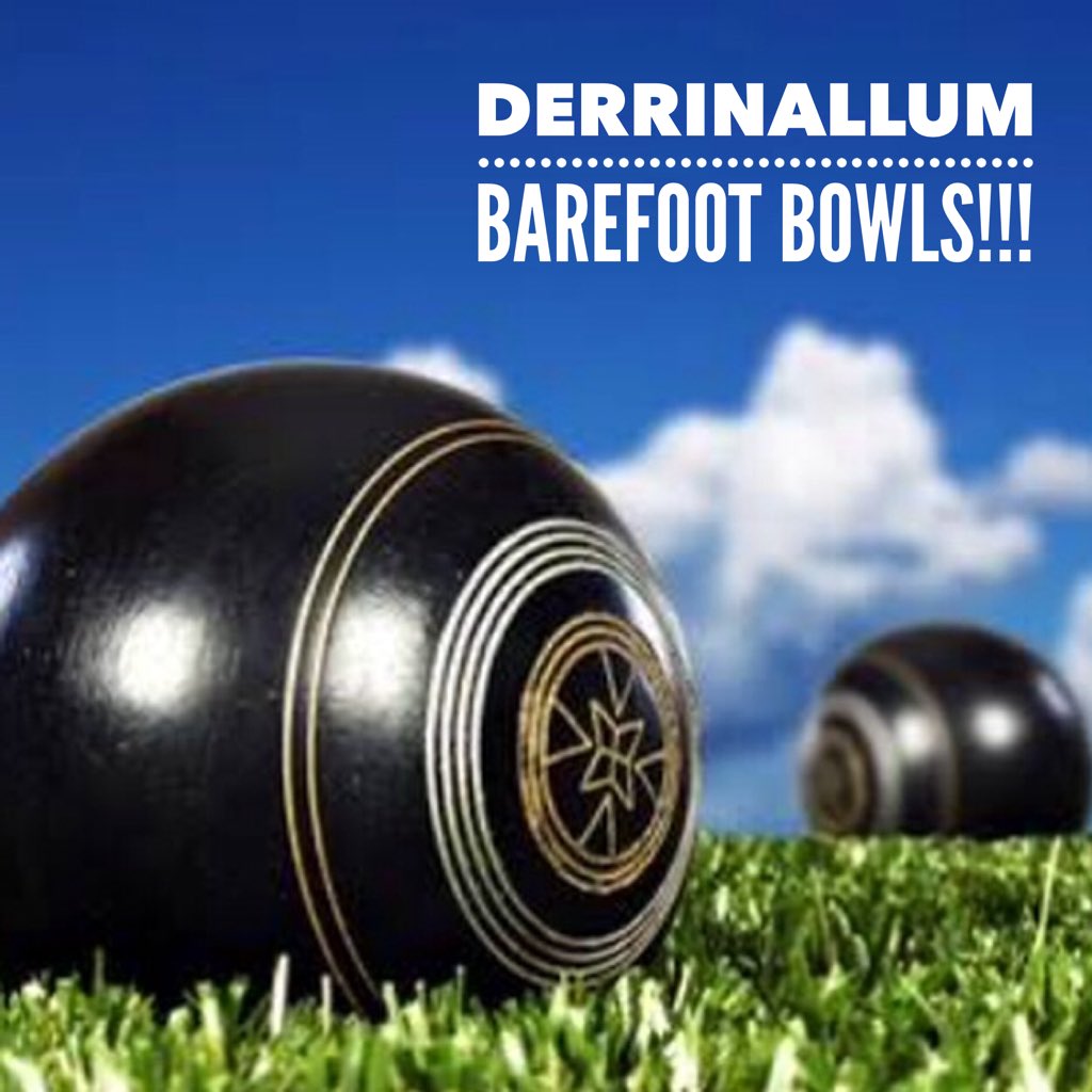 Barefoot Bowls was a hoot last month so more we shall do! Interested, let me know :) #derrinallum #barefootbowls