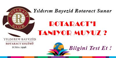 Yıldırım Bayezid Rotaract Kulübü'nün Bilişim Projesi "Rotaract'ı Tanıyor Muyuz?" karşınızda. opinionstage.com/darthseko/rota…