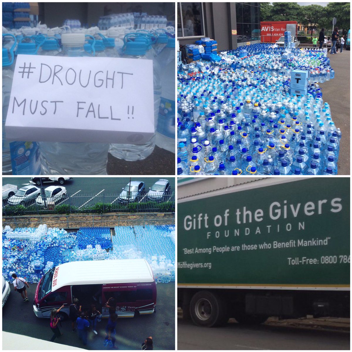 ecr9495's tweet photo. Project #WaterShare has collected 450 000 litres of water! The response has been nothing short of phenomenal :) https://t.co/dmRm5d5xOx