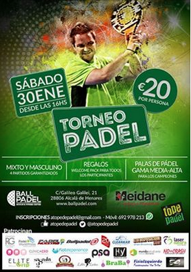 Pensando en #padel? Sábado 30/01 en #Madrid en uno de nuestros centros asociados: <a href="/ballpadel/">ballpadel</a> Info en ⏩ <a href="/ATopeDePadel/">A Tope De Padel</a>