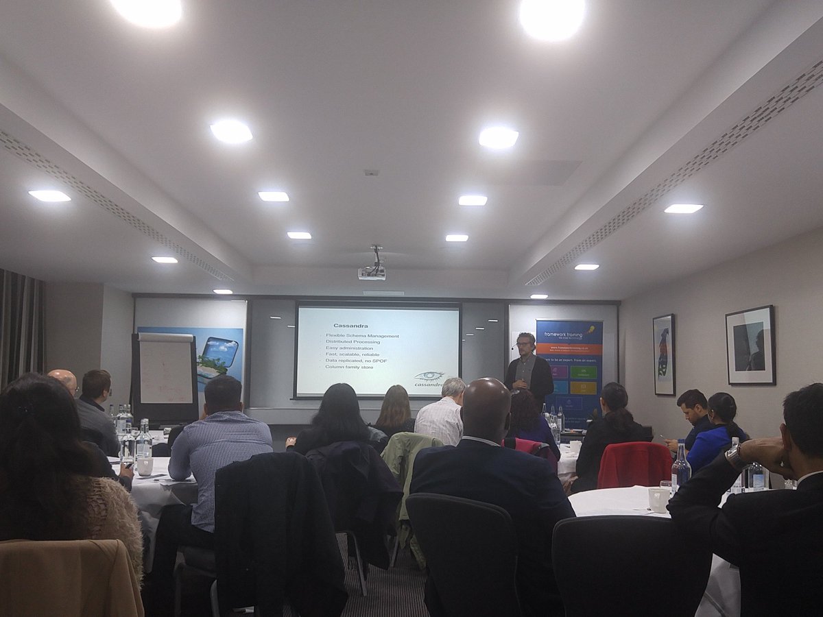 FrameworkTrain's tweet image. Wrapping up with the relationship between #BigData and #NoSQL databases - companies like Spotify like #Cassandra