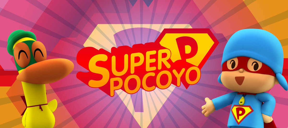 Pocoyo_US's tweet photo. Is it a bird? Is it a plane? No, it's Super Pocoyo, children's superhero! Follow his advice https://t.co/dCm3olAXGc https://t.co/lf2Md1L0QL