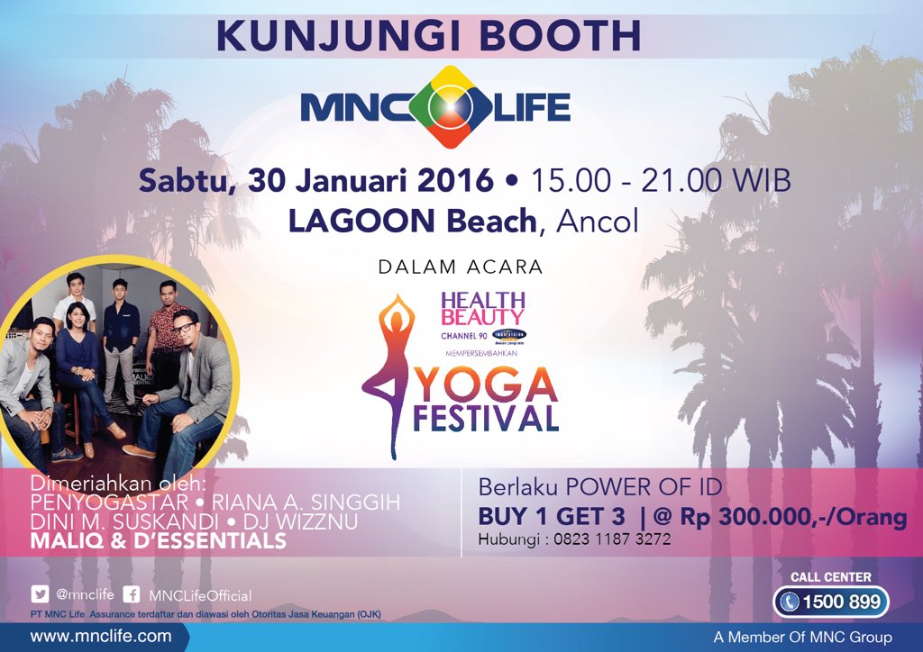 Kunjungi &amp; Dapatkan Hadiah menarik di Booth MNC Life besok Sabtu, 30 Jan 2016, LAGOON Beach - Ancol