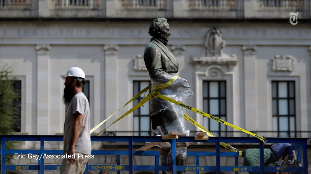 nytimes's tweet photo. Universities around the world debate removing controversial statues. Is yours one of them? https://t.co/ZSfVh7LJLa https://t.co/hWspXLDrZJ