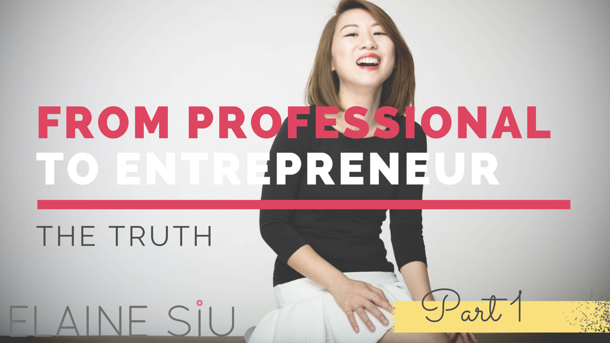 Ever so blunt and personal, the truth about from professional to entrepreneur...
buff.ly/1QJGofh