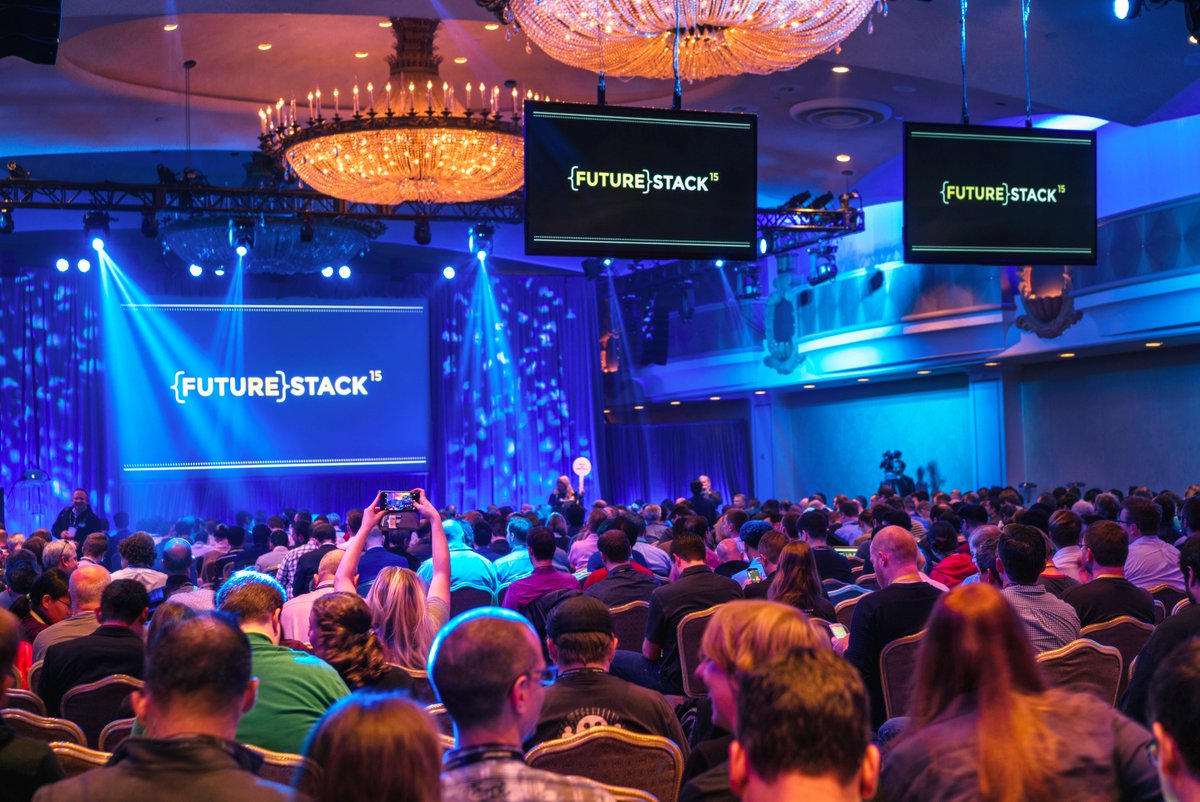 newrelic's tweet photo. When 1500 data nerds took over the Fairmont in SF #FutureStack15 #FlashbackFriday https://t.co/UeAQhAjeKr