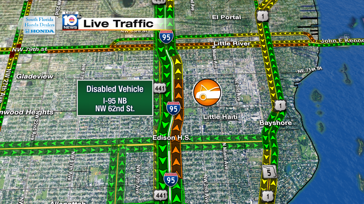 DISABLED CAR: I-95 NB & NW 62nd St.  #TRAFFIC #MIAMI https://t.co/cT7SVWaGBN