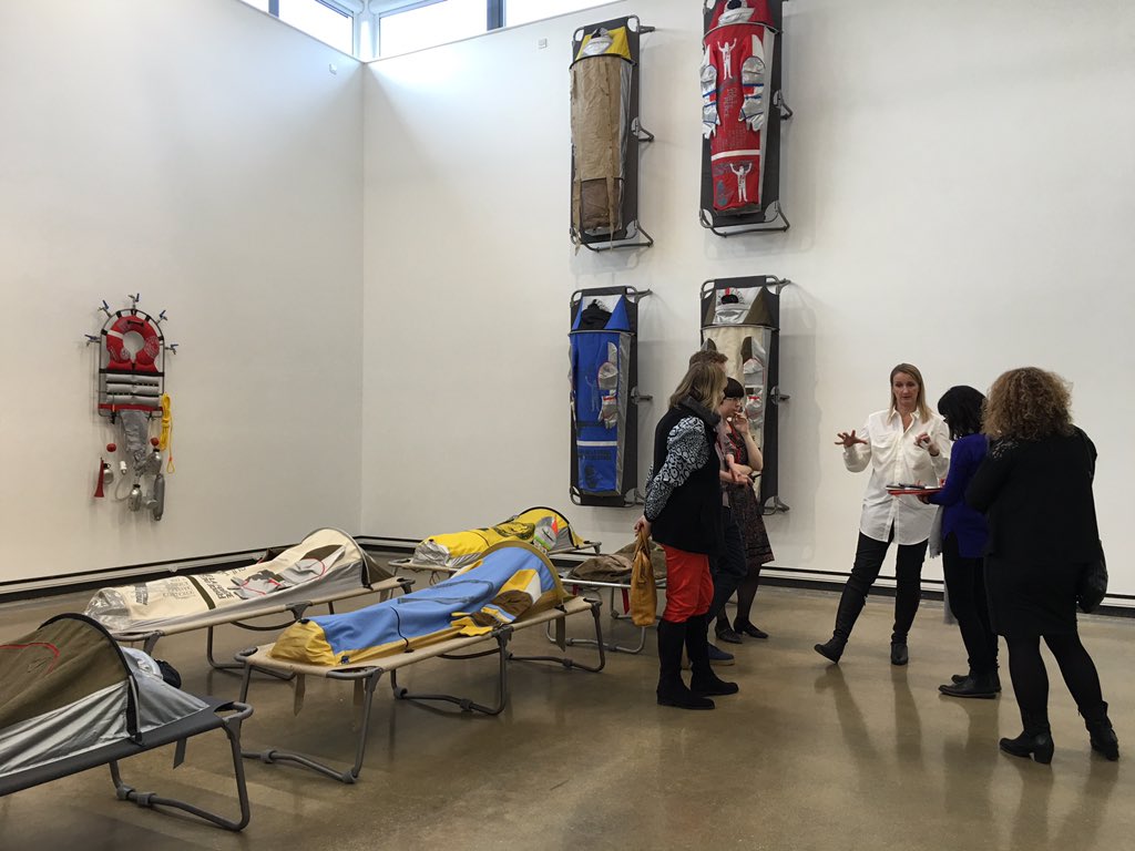 malaky_shishiii's tweet photo. Brilliant to hear Lucy Orta talking about the exhibition @StudioOrta @AttenboroughAC @uniofleicester https://t.co/1P9yfSbqIx