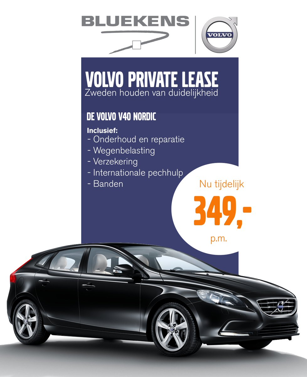 bluekenscar's tweet photo. #Volvo #Private #Lease. De Volvo #V40 #Nordic voor maar 349,- per maand. #ZZP #Transparant https://t.co/HmF4Zazi0Z https://t.co/fzr09B2E8p