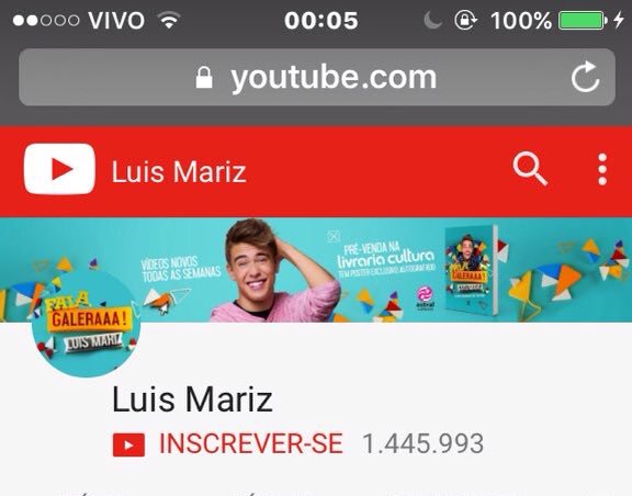 MarizHelp's tweet image. Em apenas 11 Horas e 44 minutos Luis ganhou 1.732 inscritos. Que orgulho @LuisMariz