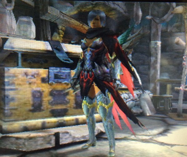 イャンクックカフェ Mhx見た目装備 女 Exゴアのヒラヒラ感を活かした 風来のガンナー 茶犬様投稿 T Co Fjzubxiio2 Mhx イャンクックカフェ T Co C3arl2r3vf