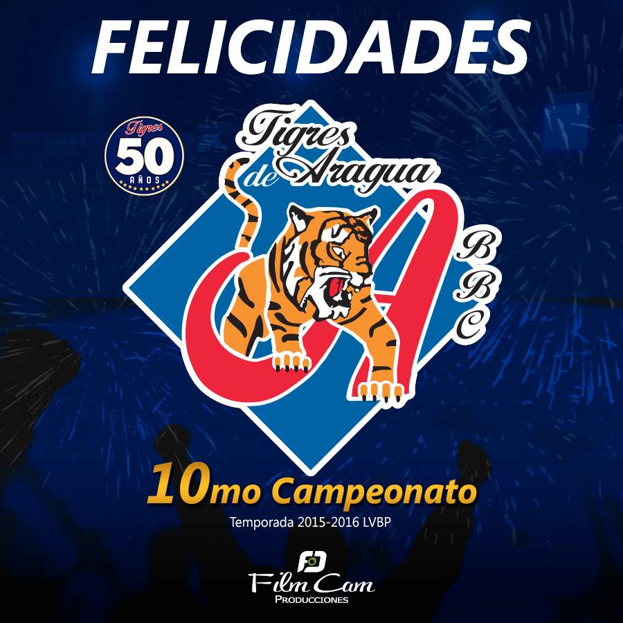 FilmCam1's tweet photo. Felicitamos a los #TigresdeAragua por conquistar su décimo campeonato en la #LVBP @OficialTigres @tigrerosoficial https://t.co/FXojdvN2O3