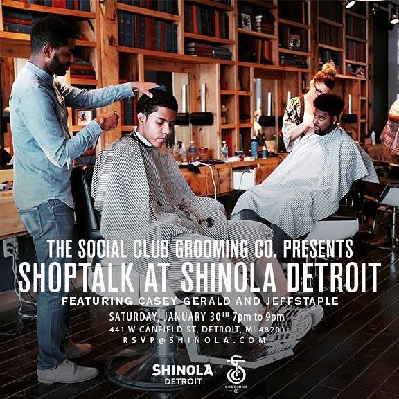HajjFlemings's tweet photo. 01/30/16: #TSCShopTalk hosted by @SebastianWho w/@CaseyGerald &amp; @jeffstaple at @Shinola Midtown is happening at 7pm https://t.co/W5mDRSudBW