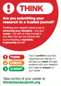 FutmxLibrary's tweet image. Identifying the best journal for your research in this era of predatory journals,Think #thinkchecksubmit