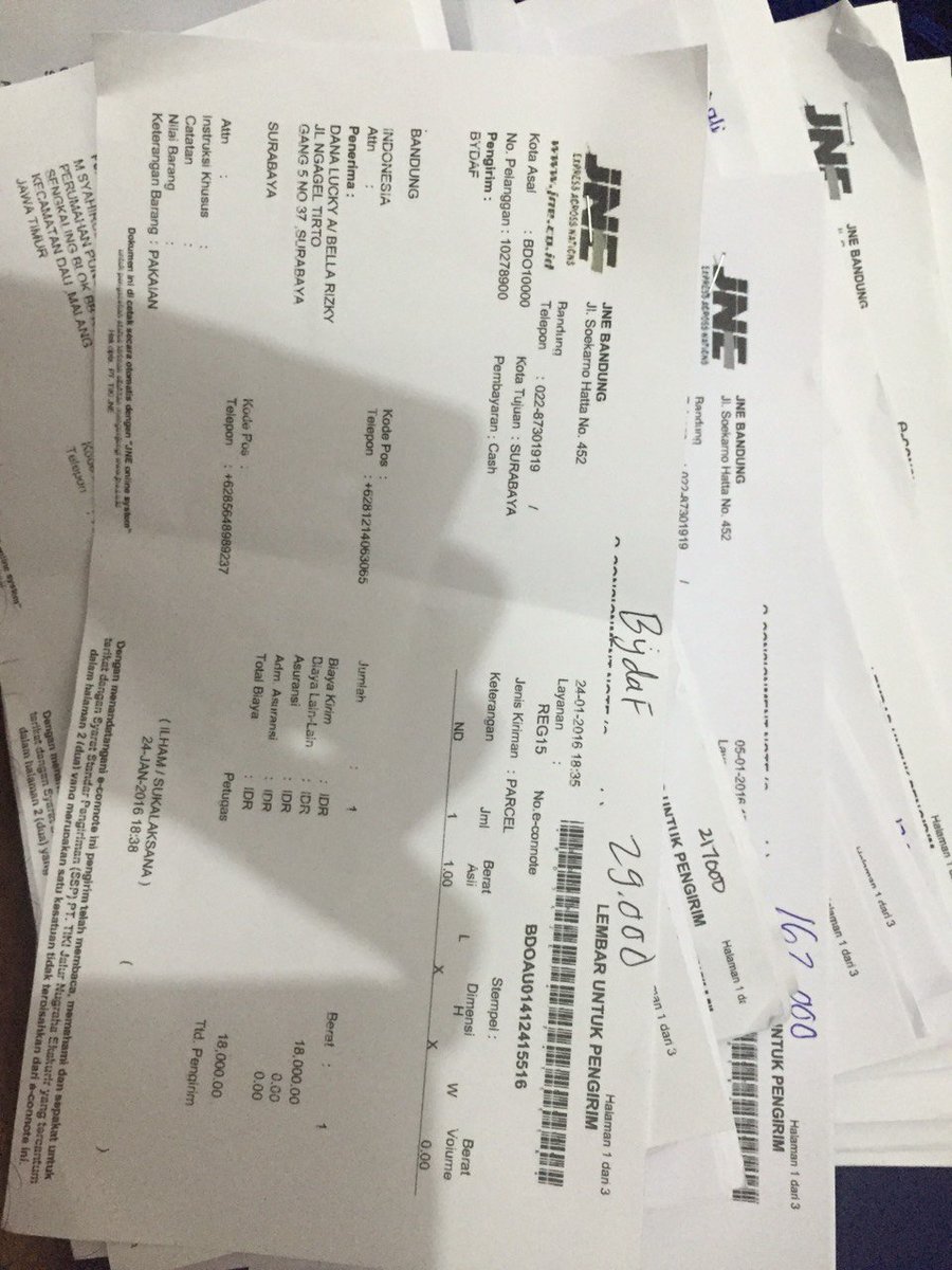 Thank you buat orderan hari ini