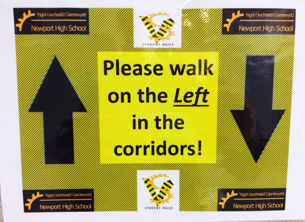 StudentvoiceNHS's tweet photo. New student voice initiative to reduce congestion in corridors @NewportH https://t.co/mNWsxh1pML