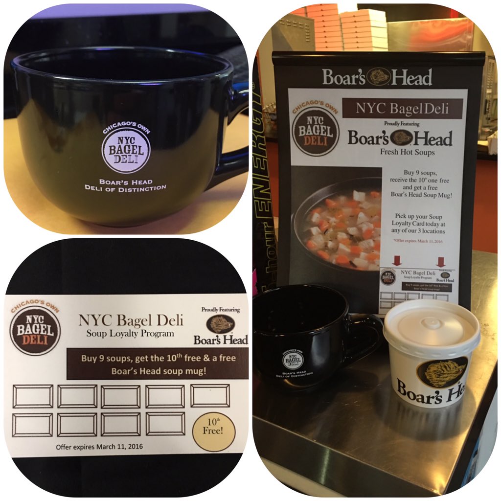 coreysbagels's tweet photo. @Boars_Head &amp; NYCBD &amp; a winter soup loyalty program.  purchase 9 soups, and get the 10th free &amp; free custom MUG! https://t.co/TZeuJHlrsC