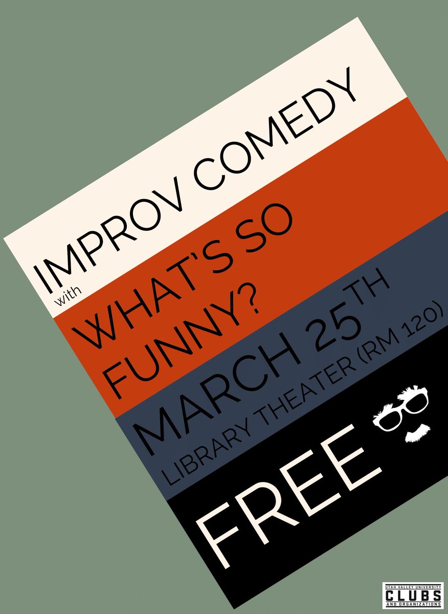 EventsUVU's tweet image. IMPROV COMEDY // Today // 7pm