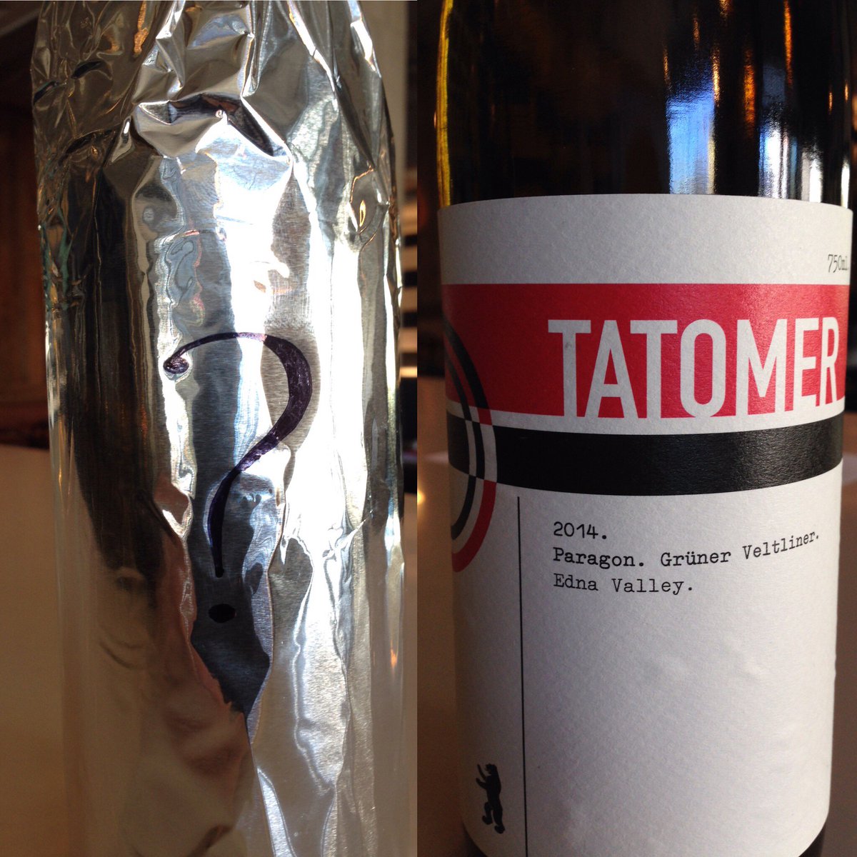 Our Thursday night #BeattheSomm reveal: 2014 <a href="/TatomerWines/">Graham Tatomer</a> Paragon Grüner Veltliner Edna Valley!