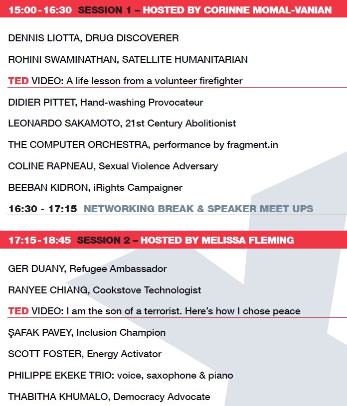 TEDxPdNations's tweet photo. #TEDxNations programme is now out! Here is the line-up of our 11 impressive speakers and 2 musical performers. https://t.co/TaupmzERHO