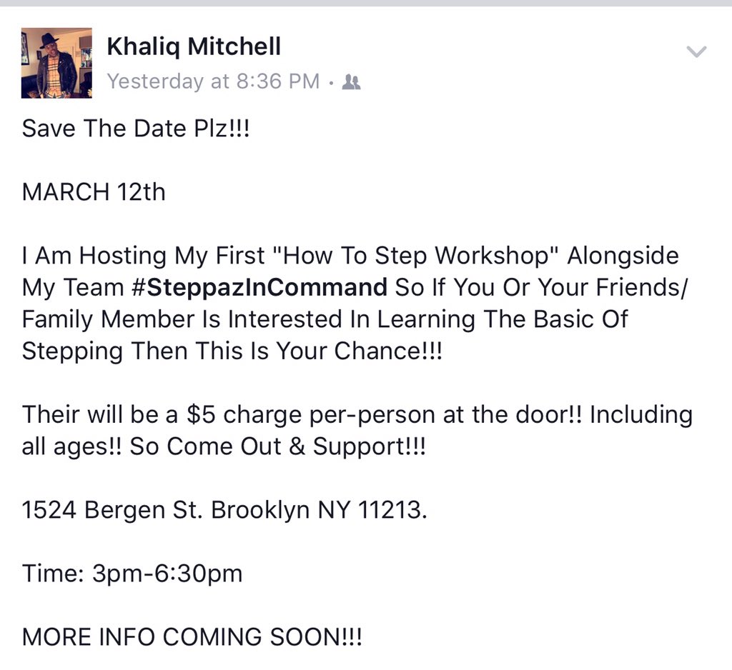 4EverBlaziin's tweet image. If you're in the Brooklyn area!! Come out &amp;amp; support!!! #SteppazInCommand