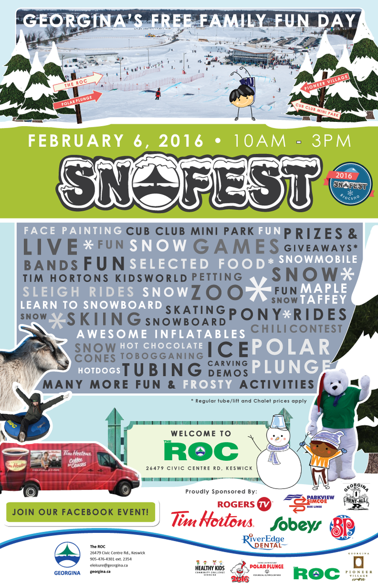 georginaroc's tweet photo. Celebrate winter at SNOFEST – @georginatown annual winter carnival on Feb 6 10am-3pm #rocsno https://t.co/AM0zHJcPcl https://t.co/oTvv042ux8