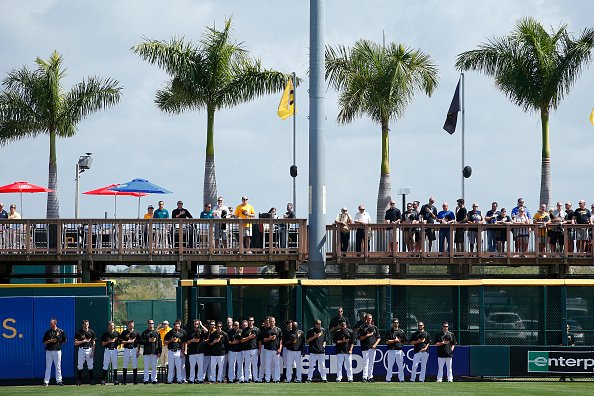 Pirates's tweet photo. In only THREE Fridays.

Pirates pitchers and catchers first workout.
Baseball is coming. https://t.co/YD4Rx2BPTF