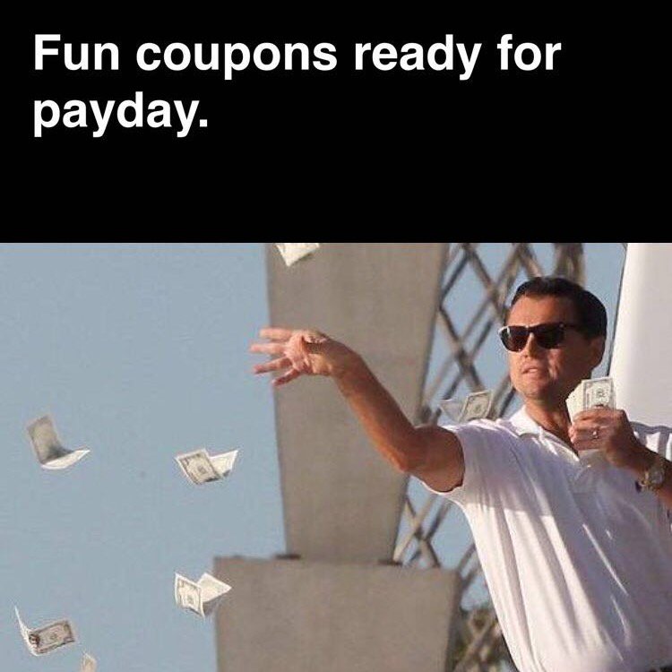 The coupons are back in the bank account. Head here for tix to our next event ow.ly/XFDNm