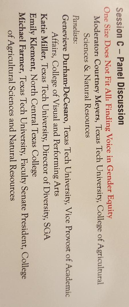 Gunna represent the student voice on gender equity in higher education, wish I could go to all sessions. #TWHEatTTU