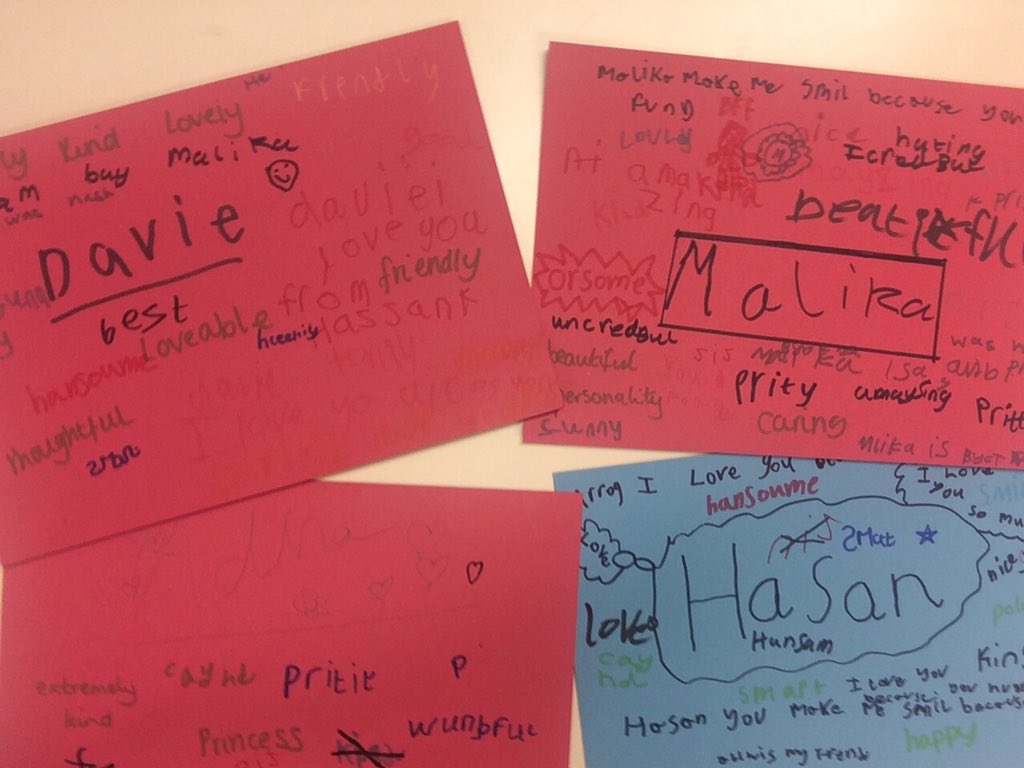 BCPS_MrsP's tweet photo. @BCPSDeputy 2B had a lovely afternoon of PSHE using positive words to complement one another &amp; make each other smile https://t.co/hSyZfcbtJE