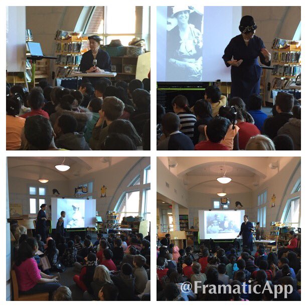Hillside345SCSS's tweet photo. Eleanor Roosevelt visits 3rd grade @HillsideES to share her story! #sherocks #teachingmuseum https://t.co/ox1deg9mVz
