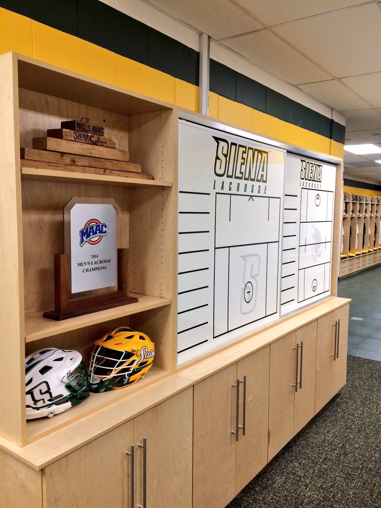 SienaSaints's tweet photo. Check out the new-look @SienaLacrosse locker room! HUGE THANK YOU to everyone who made the project possible! 👌🏻👏🔥 https://t.co/pZG0D73vWk