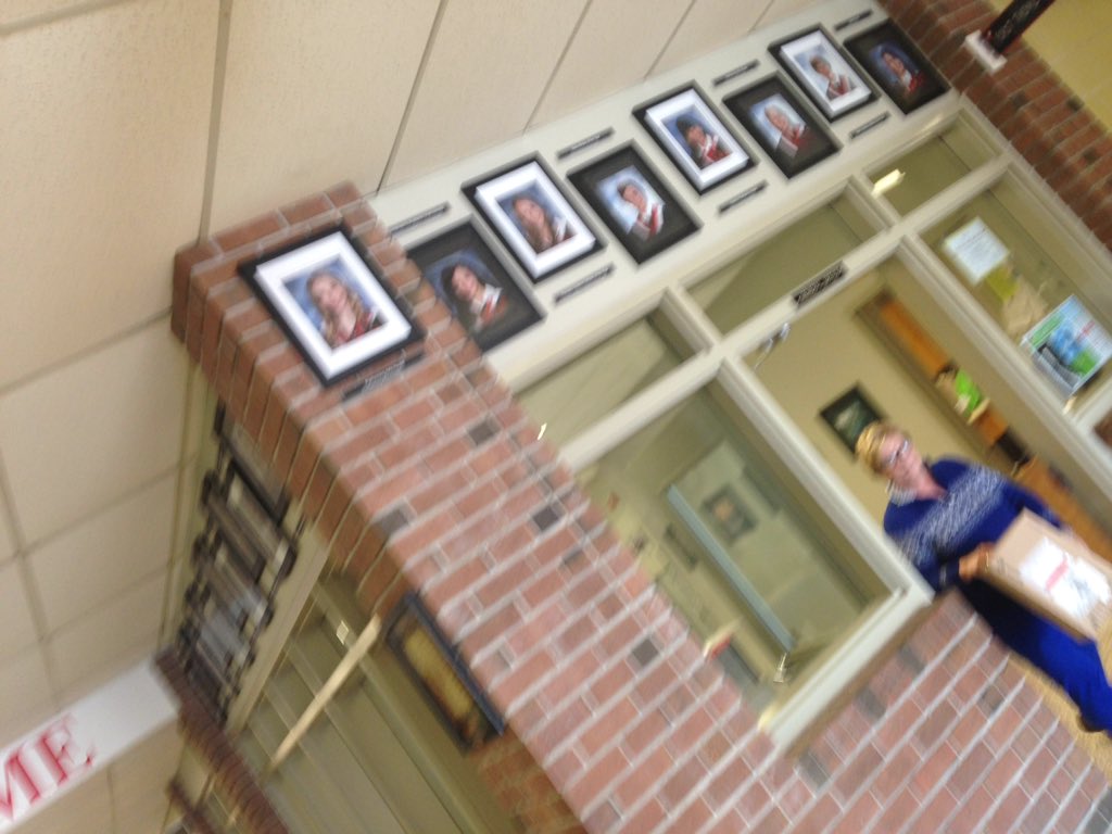 Cowpernicus's tweet image. Last year's grad award winners (19) dawn the front foyer. They are unveiled on graduation night. #interestingmoments
