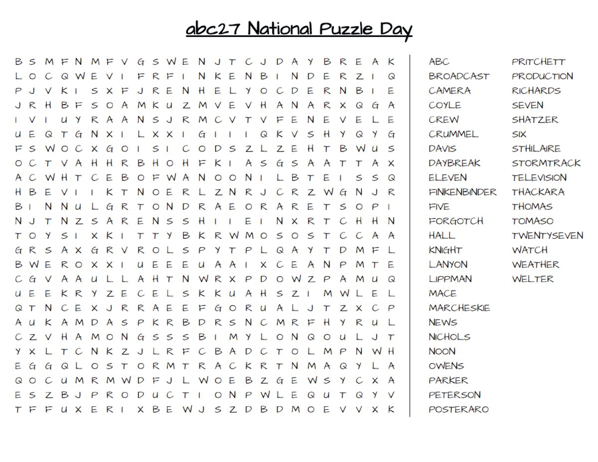 : #TGIF Sit back, relax, and enjoy a fun word search! Tweet us your p...