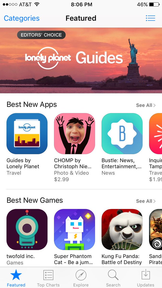 claudioguglieri's tweet photo. It’s shipping day! @Lonelyplanet Guides featured in “best new apps”! cc @DiegoJimenez @bradhaynes @mmccroskey https://t.co/LRQASyHPOd