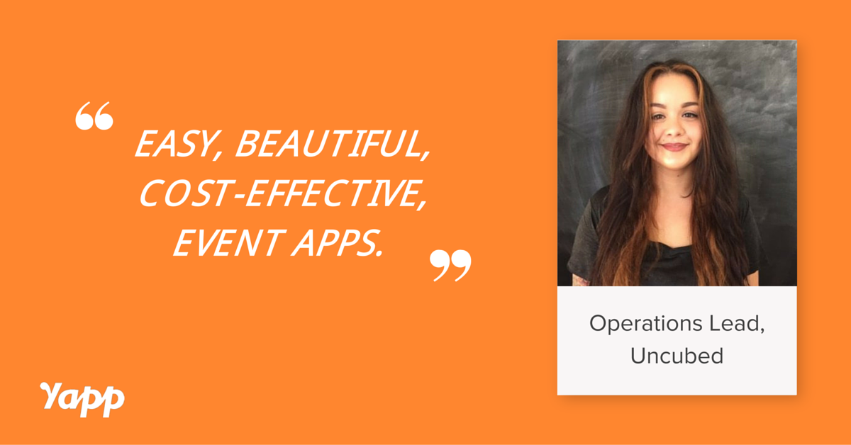 Yapp's tweet photo. How did @getuncubed cut $100,000+ in #event costs? #eventtech #eventprofs #conferenceapps https://t.co/AYliy9IYkU https://t.co/w0X2yGQ0eR