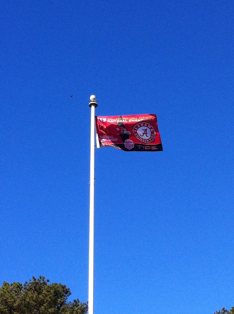 AmerexFireGroup's tweet photo. As tradition dictates, Amerex proudly displays the University of Alabama Flag. https://t.co/N9z8tGxh4p