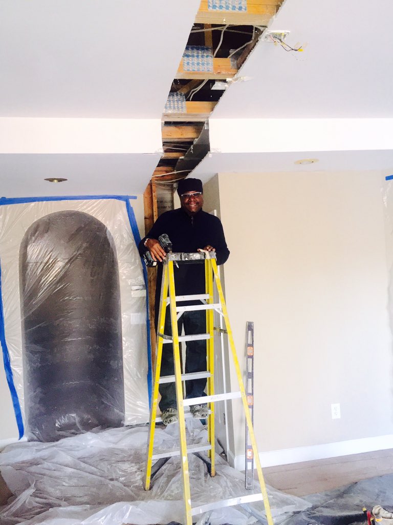 In my element of construction!!! The beam is coming. Day 1