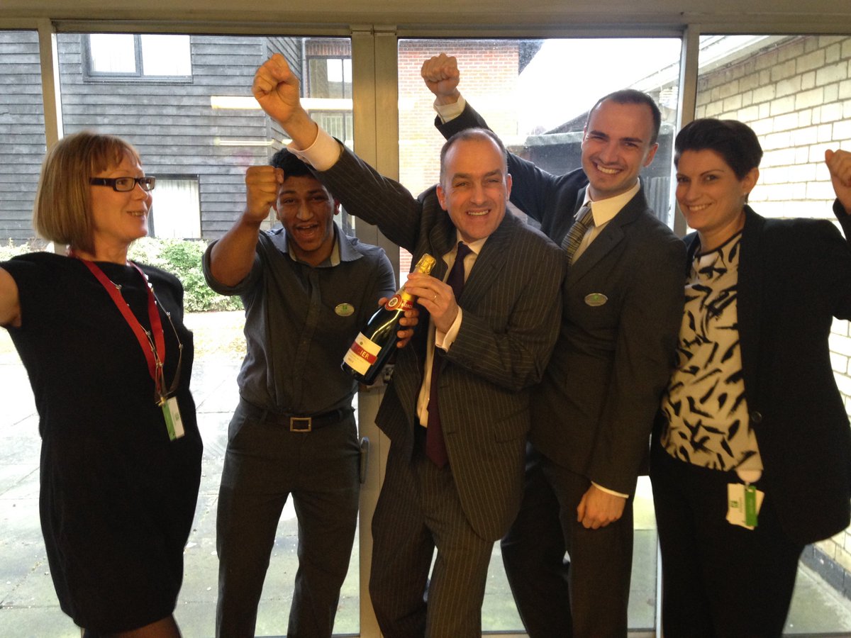 rgchutton's tweet photo. Friday celebrations @HICambridge for award winning DOS Alix & M&E feedback stars Dullal & James ! #2016makeithappen https://t.co/it0MRKAeFf