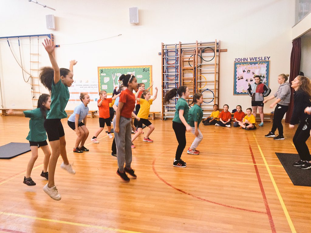towerscheer's tweet photo. Another great session with John Wesley year 5's led by our @TowersSchool cheer academy students #primarycheer https://t.co/Bsd0Rj8qUa