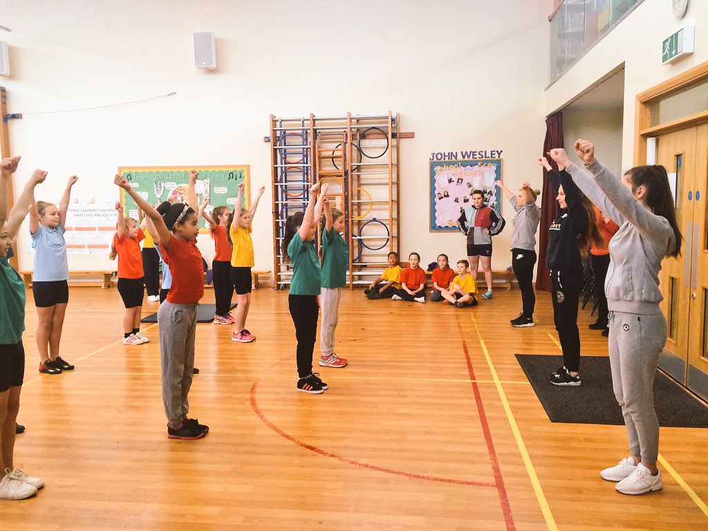 towerscheer's tweet photo. Another great session with John Wesley year 5's led by our @TowersSchool cheer academy students #primarycheer https://t.co/Bsd0Rj8qUa