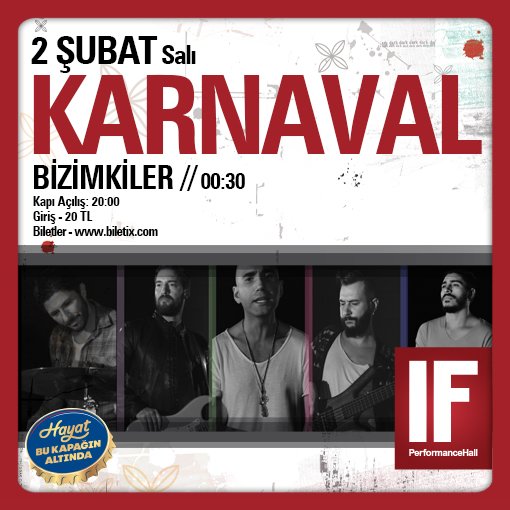 IFPerformance's tweet photo. "@karnavalonline" 2 Şubat salı saat 22de @PowerturkFM Medya Sponsorluğuyla @IFPerformance'da
https://t.co/RRxhDDOMC4 https://t.co/VgjDb8vIGq