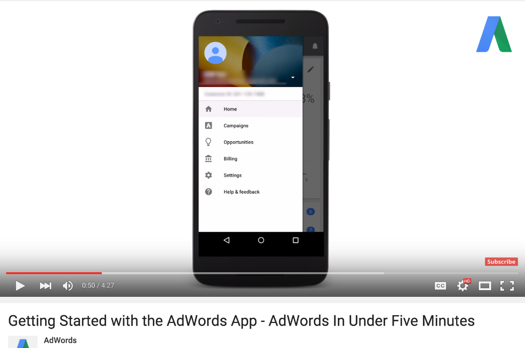 GoogleAds's tweet photo. Get started using the AdWords app (now available on both Android and iOS): https://t.co/gZZfWdZNQn #AdWordsInUnder5 https://t.co/rV2tzavXD8