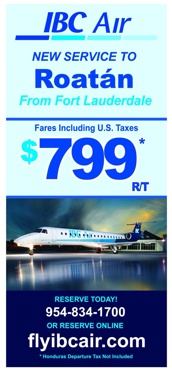 flyibcair's tweet photo. New non-stop flights from Fort Lauderdale - Roatán weekly!! https://t.co/cocHJCtSdm https://t.co/EnJ6beiMVM
