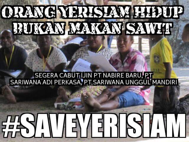 WeneBuletin's tweet photo. Yerisiam Tribe refuse palm oil at their homeland #Nabire #WestPapua @arockefeller @purepapua @suarapapua @gardapapua https://t.co/9NTikFB8JY